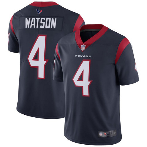 Houston Texans Limited Navy Blue Men Deshaun Watson Home Jersey NFL Football #4 Vapor Untouchable->youth nfl jersey->Youth Jersey